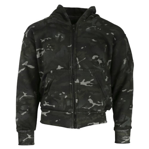 Kids Hoodie (ATP Night), This Multicam Night/ATP Black full-zip hoodie is manufactured by Kombat UK, and is suitable for children